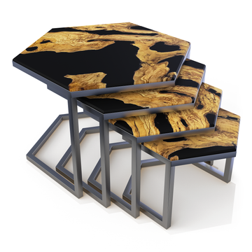 Alekto Olive Wood Coffee Table Set - ARDITI COLLECTION®