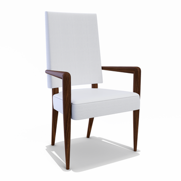 athamanta walnut wood white dining chair, walnut dining chair, white dining chair, high back dining chair, leather dining chair, white leather dining chair, walnut wood dining chair, natural walnut dining chair, classic dining chair, elegant dining chair