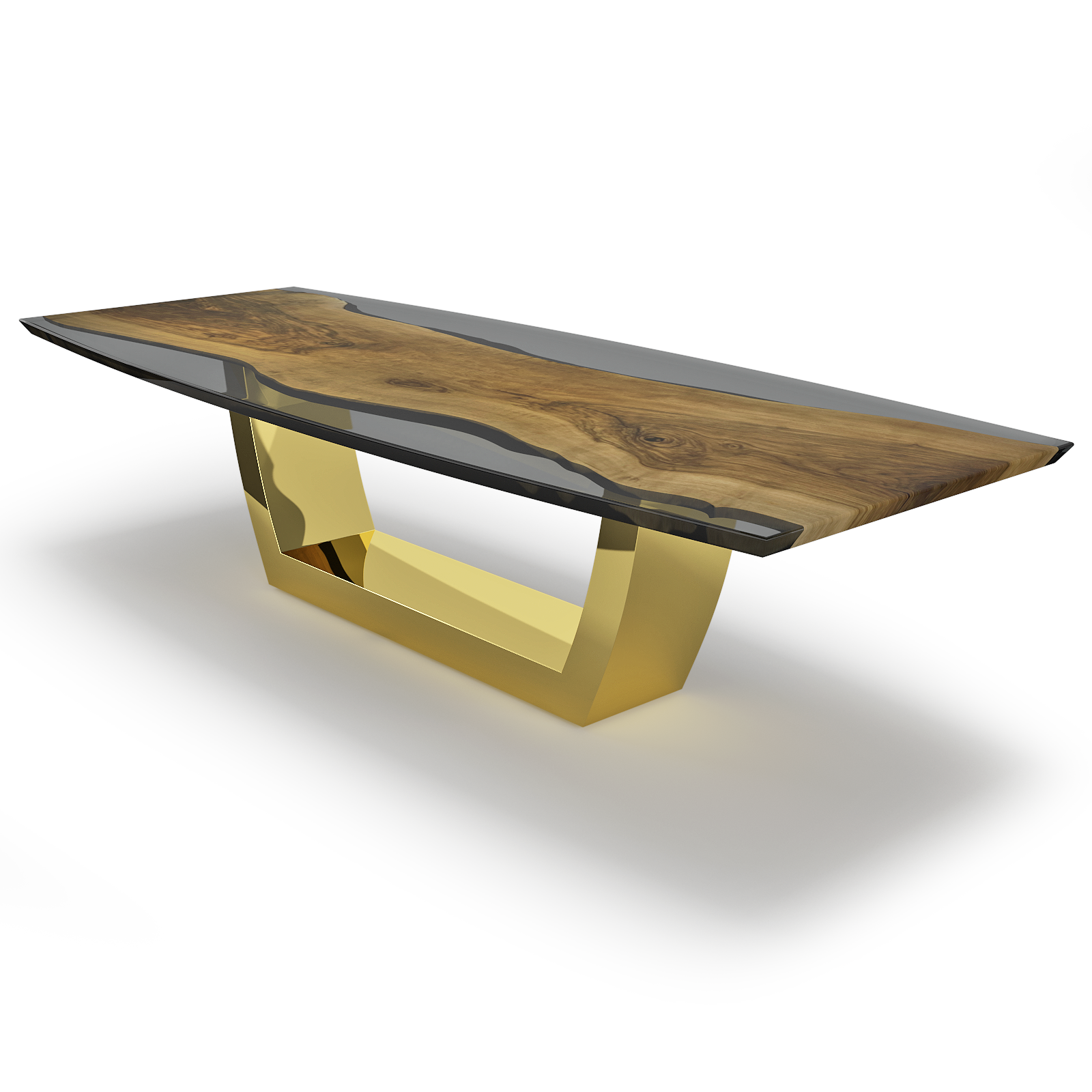 Evadne Walnut Wood Dining Table